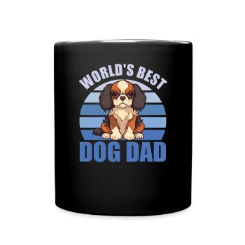 World's best dog dad clever charles cocker spania - Full Colour Mug - black - Front