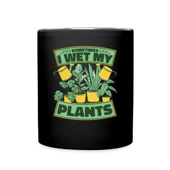 Parfois, je mouille mes plantes horticole Jardin de jardins familiaux - Mug uni - noir - Devant