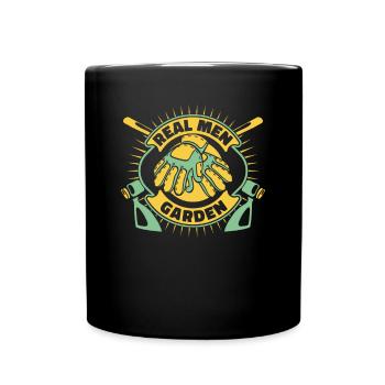 Real Men Garden Allotment Garden - Full Colour Mug - black - Front