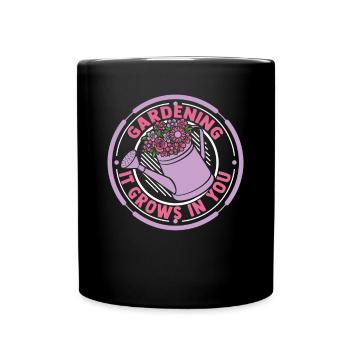 Le jardinage pousse en vous Parcelle horticole - Mug uni - noir - Devant