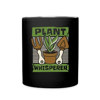 Plant Whisperer allotment garden allotment garden - Full Colour Mug - black - Front