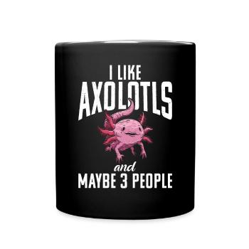 Axolotl Liebhaber Geschenke - Tasse einfarbig - Schwarz - Vorne