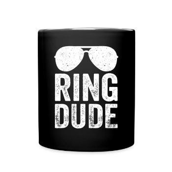 Niedlicher Jungenring Dude Träger Lustige Hochzeitnewcolorc - Tasse einfarbig - Schwarz - Vorne