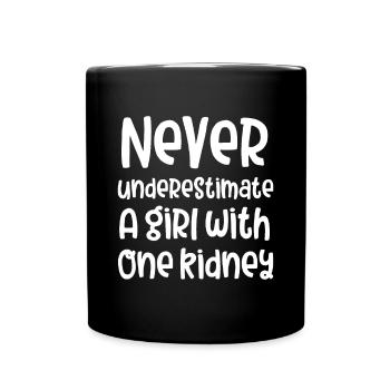 Eine Spendertransplantation für Nierenerkrankungen - Tasse einfarbig - Schwarz - Vorne