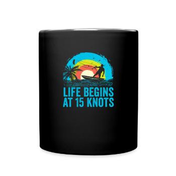 Kitesurfing Kiteboarding Kite Surfer Kitesurfer - Full Colour Mug - black - Front