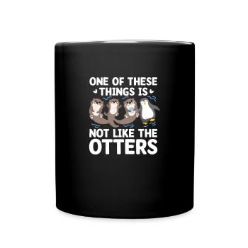 Loutre de mer Loutre Cadeau de loutre - Mug uni - noir - Devant