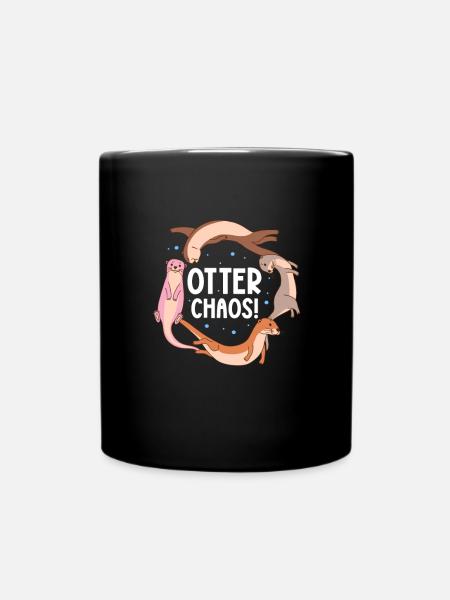 Loutre de mer Loutre Cadeau de loutre - Mug uni - noir