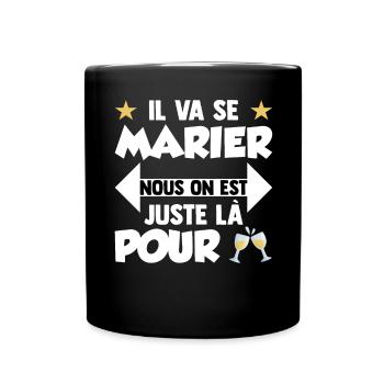 Humour EVG Cadeau Futur Marié Garçon Mariage Team - Mug uni - noir - Devant