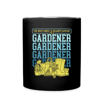 Jardin, jardinier amateur, jardinage, jardinier, cadeau - Mug uni - noir - Devant
