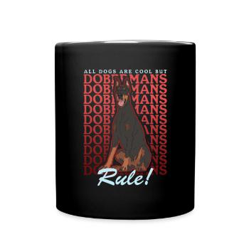 Doberman Dog Propriétaire Chien Cadeau - Mug uni - noir - Devant
