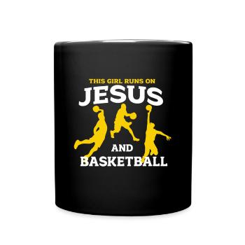 Basketball - Tasse einfarbig - Schwarz - Vorne