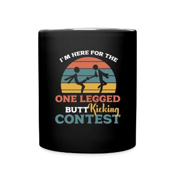 One Leg Joke Humor Gift - Full Colour Mug - black - Front