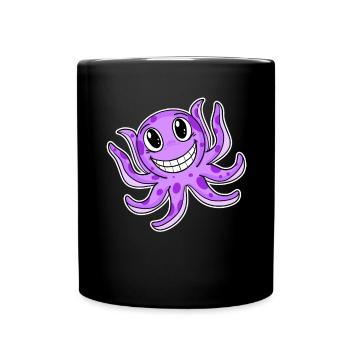 Calmar poulpe - Mug uni - noir - Devant
