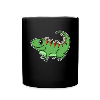 Iguana Green Reptiles - Full Colour Mug - black - Front