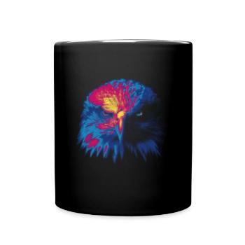 Colored eagle - Full Colour Mug - black - Front