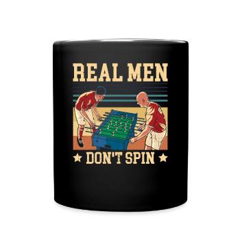 Les vrais hommes ne font pas tourner le joueur de baby-foot de baby-foot - Mug uni - noir - Devant