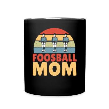 Foosball Mom Women Vintage Table Soccer Retro - Tasse einfarbig - Schwarz - Vorne