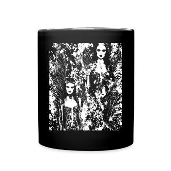 Fairycore Aesthetics Skeleton Fairy Goth Grunge G - Full Colour Mug - black - Front