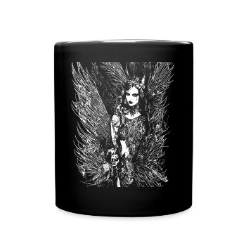 Fairycore Aesthetics Skeleton Fairy Goth Gothic G - Full Colour Mug - black - Front