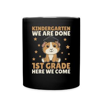 Enfants Diplômé de la maternelle cochon d’Inde 1er - Mug uni - noir - Devant