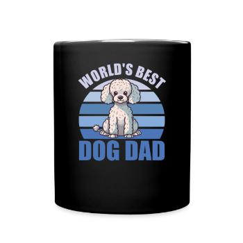Meilleur chien papa mignon caniche au monde - Mug uni - noir - Devant