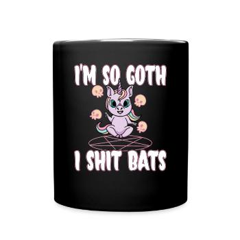 Satan Beelzebub Teufel Gothic Pentagram Mystisch - Tasse einfarbig - Schwarz - Vorne