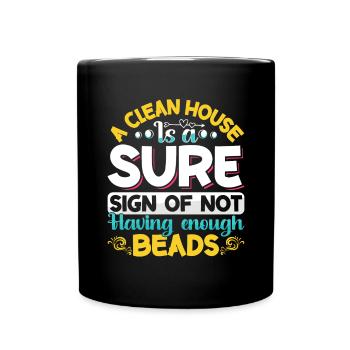 Beading Designs for Beader. - Full Colour Mug - black - Front