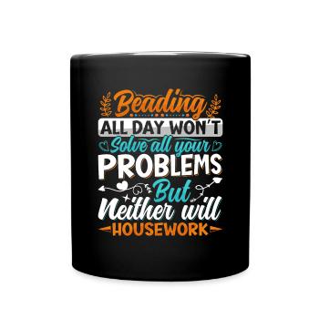 Beading Designs for Beader. - Full Colour Mug - black - Front