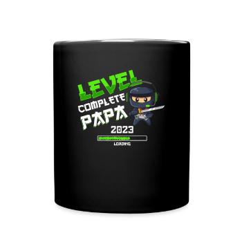 Level Complete PAPA 2023 Loading Gaming Ninja - Full Colour Mug - black - Front