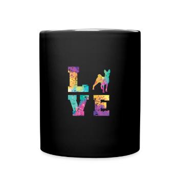 Basenji Love - Tasse einfarbig - Schwarz - Vorne