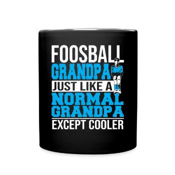 Cool Foosball Grandfather Table Soccer Player Men - Tasse einfarbig - Schwarz - Vorne