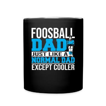 Funny Foosball Dad Men Table Soccer Player - Full Colour Mug - black - Front