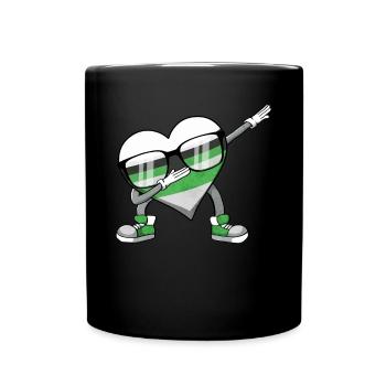 Demiromantique Fierté Flag Polka Dot Heart Sublte LGB - Mug uni - noir - Devant