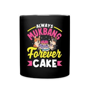 Mukbang and Cake - Full Colour Mug - black - Front