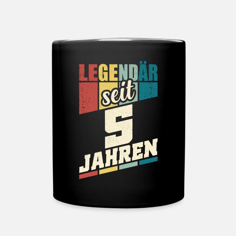 5. Geburtstag Legendär Seit 5 Jahren Legende 5 - Tasse einfarbig - Schwarz