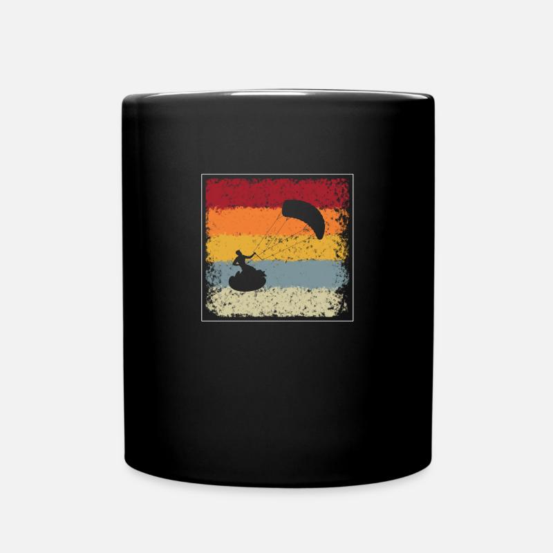 Kite surfen Retro - Tasse einfarbig - Schwarz