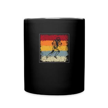 Rugby Football Retro - Full Colour Mug - black - Front