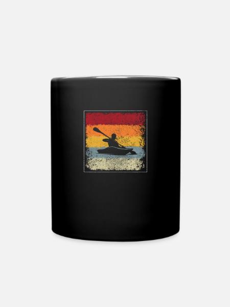 Kanu Retro - Tasse einfarbig - Schwarz