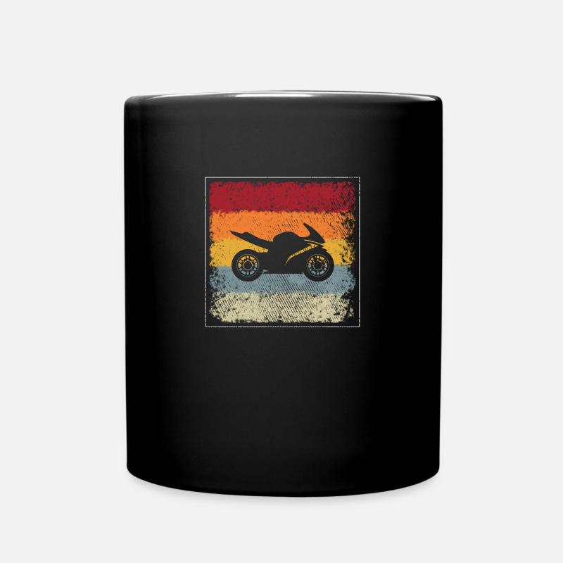 Motorcycle Retro - Full Colour Mug - black