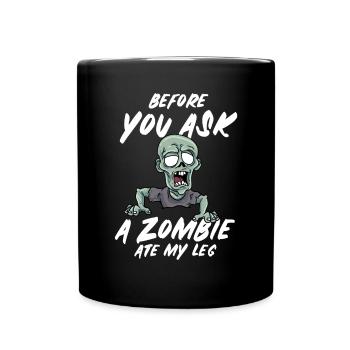 A leg joke humor gift - Full Colour Mug - black - Front