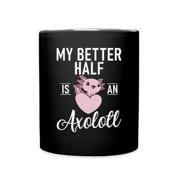 Axolotl Liebhaber Geschenke - Tasse einfarbig - Schwarz - Vorne