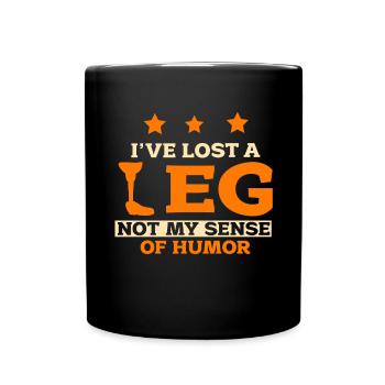 A leg joke humor gift - Full Colour Mug - black - Front