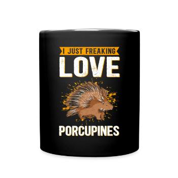 Porc-épic Cadeau - Mug uni - noir - Devant
