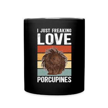 Porcs-épics Cadeau de porc-épic - Mug uni - noir - Devant
