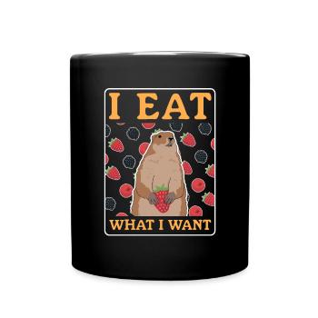 Murmeltiere Mankai Munggen Groundhog Geschenk - Tasse einfarbig - Schwarz - Vorne