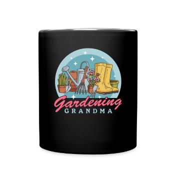 Jardin, Jardinier, Jardinage, Grand-mère, Cadeau - Mug uni - noir - Devant