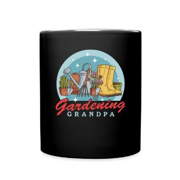 Jardin, jardinier amateur, jardinage, grand-père, cadeau - Mug uni - noir - Devant