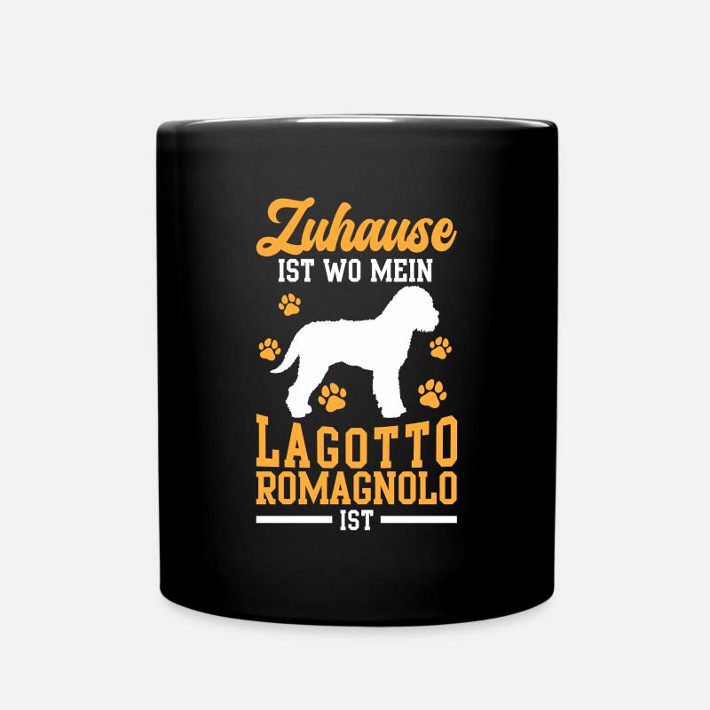 Lagotto Romagnolo ist Zuhause Wasserhund - Tasse einfarbig - Schwarz