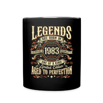 Vintage né en 1983 Legends Vintage Anniversaire - Mug uni - noir - Devant