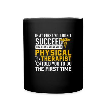 Physiotherapie Physiotherapeut PT Therapeut - Tasse einfarbig - Schwarz - Vorne